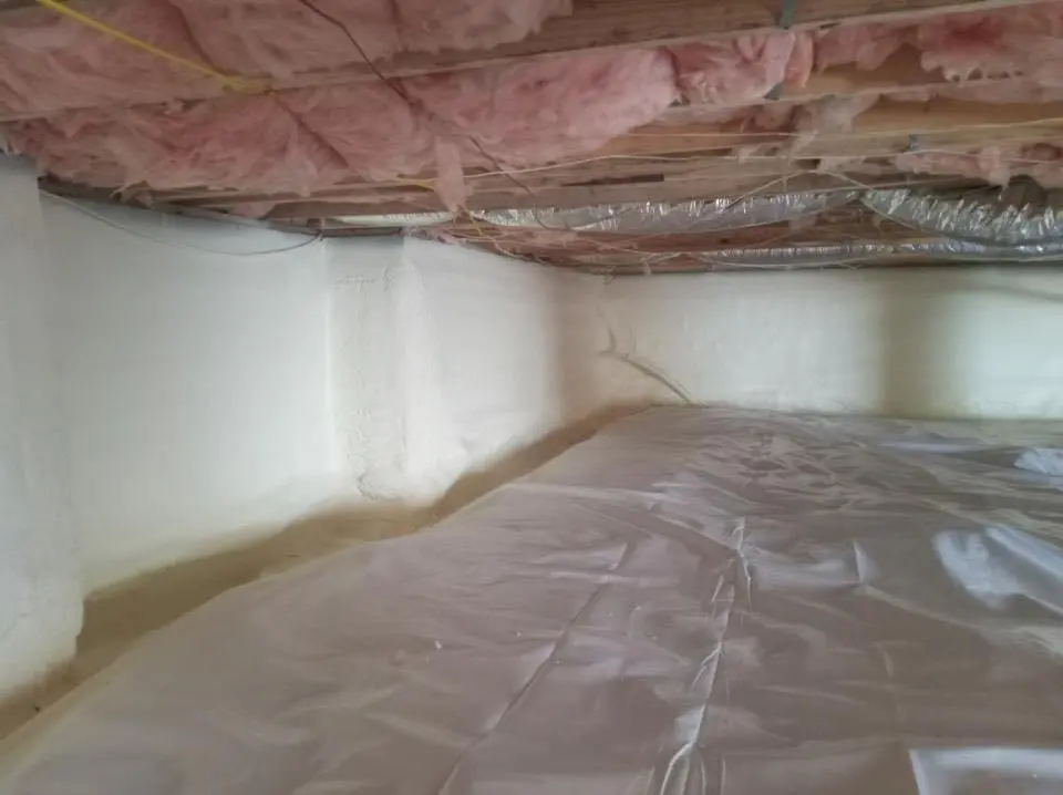 Crawl space encapsulation with closed-cell spray foam for Roof Maintenance in Opelika