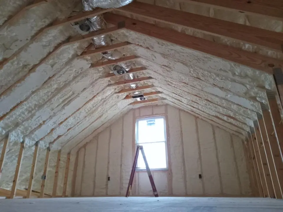 Spray foam roofing application for Crawl Space Insulation project in Opelika